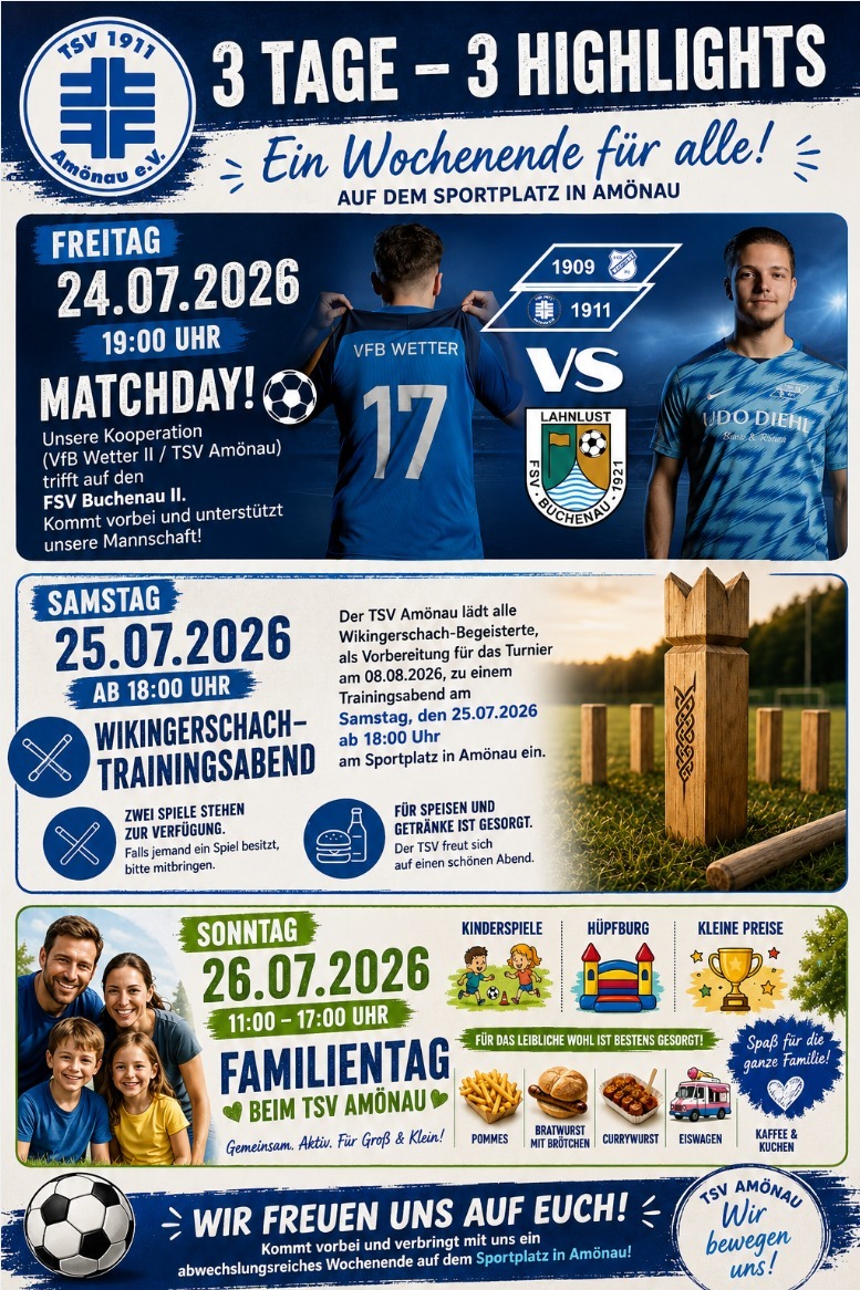 3 Tage - 3 Highlights beim TSV Amönau