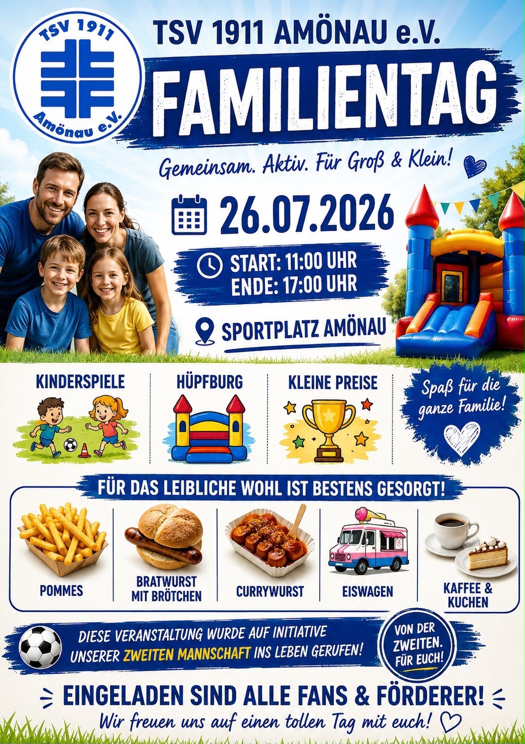 Familientag beim TSV Amönau am 26.07.2026 ab 11 Uhr