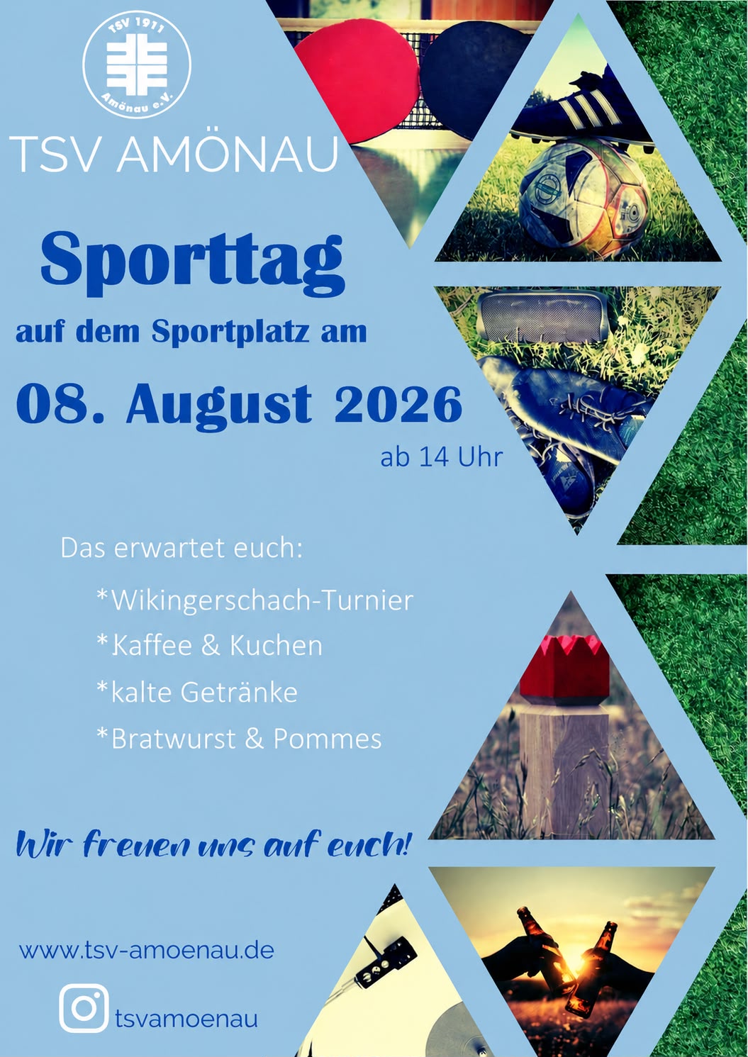 Sporttag beim TSV Amönau am 08.08.2026 ab 14 Uhr